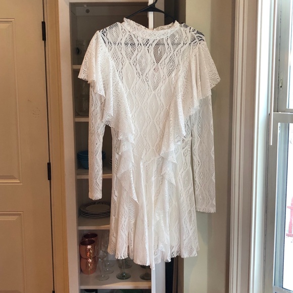 $128 NWT Free People Rock Candy Lace Dress Ivory - Picture 4 of 5